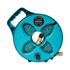FLAT-OUT 12.5m Drink Water Hose on  Narrow Multi-Reel - TEAL. M12NT