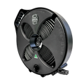 FLAT-OUT 25mm Sullage Hose: 9 m on Narrow Multi-Reel - MATTE BLACK. M3NK