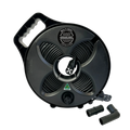 FLAT-OUT 25mm Sullage Hose: 6m on Compact Multi-Reel - MATTE BLACK. C3K