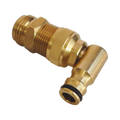 FLAT-OUT Water Inlet Thread Converter 3/4" NPT-Male to 12mm Snap-on Brass with Swiv. P5