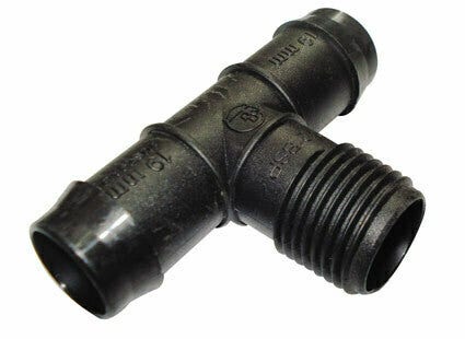 19mm Barbed x 1/2" Bsp Male Threaded Tee