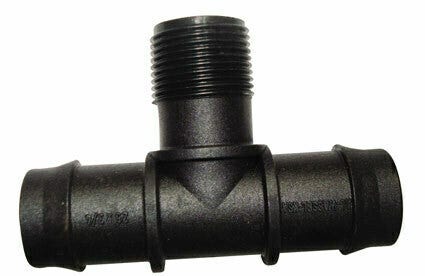 25mm Barbed x 3/4" Bsp Male Threaded Tee