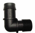 25mm Barbed x 3/4" BSP Male Threaded Elbow