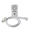 COAST RV External Camper Shower Point | White with 1.5Mtr Hose