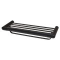 COAST Bathroom Towel Shelf BLACK - 600x220x113mm (LxDxH)