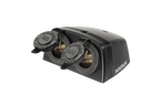 ACCESSORY SOCKET SURFACE BLACK MOUNT TWIN SOCKETS