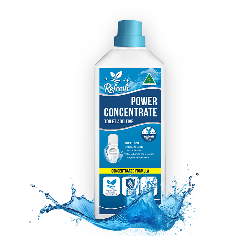 Coast RV Refresh Blue 1L Power Concentrate Toilet Additive