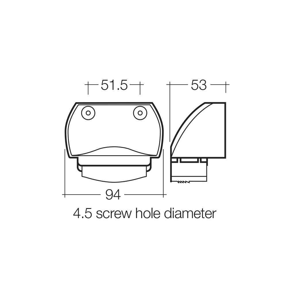 Narva L.E.D Licence Plate Lamp Black Housing