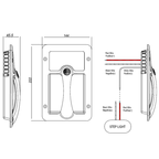 COAST RV - Replacement CAMEC Style 12V Grab Handle Entry Light | Amber & White - Chrome
