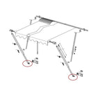 Carefree Car Port Foot For Main Inner Arm - White