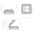 Coast RV 14x14 Black Std Wind-Up Roof Vent