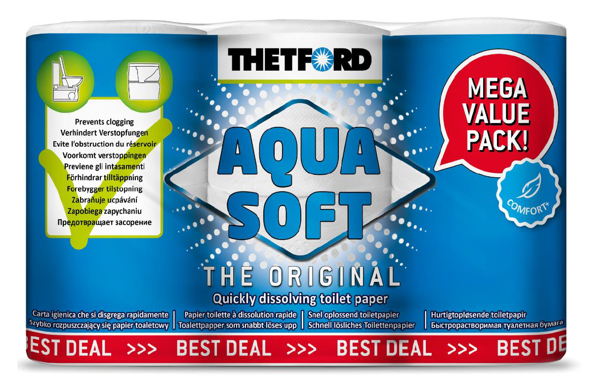 THETFORD AQUA SOFT 6/Pk 2ply Toilet Tissue