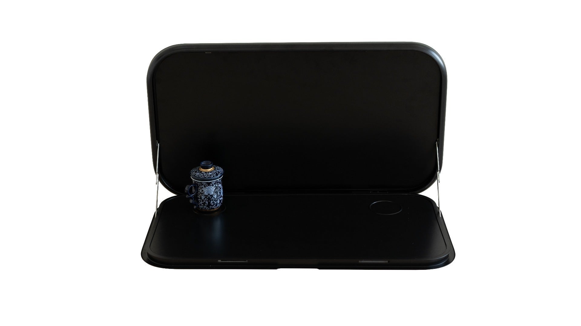 Caravan Picnic Table Black 4RC & Backing Plate - 800 x 445mm