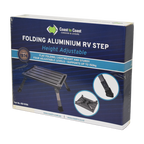 COAST Height Adjustable - Folding ALUMINUM RV Step (150KG Capacity)