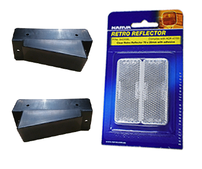 Reflector + L & R Hand Mounting Bracket Kit for Stoneshield