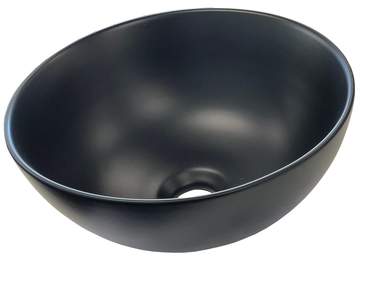 Matt Black Round Ceramic Bathroom Basin