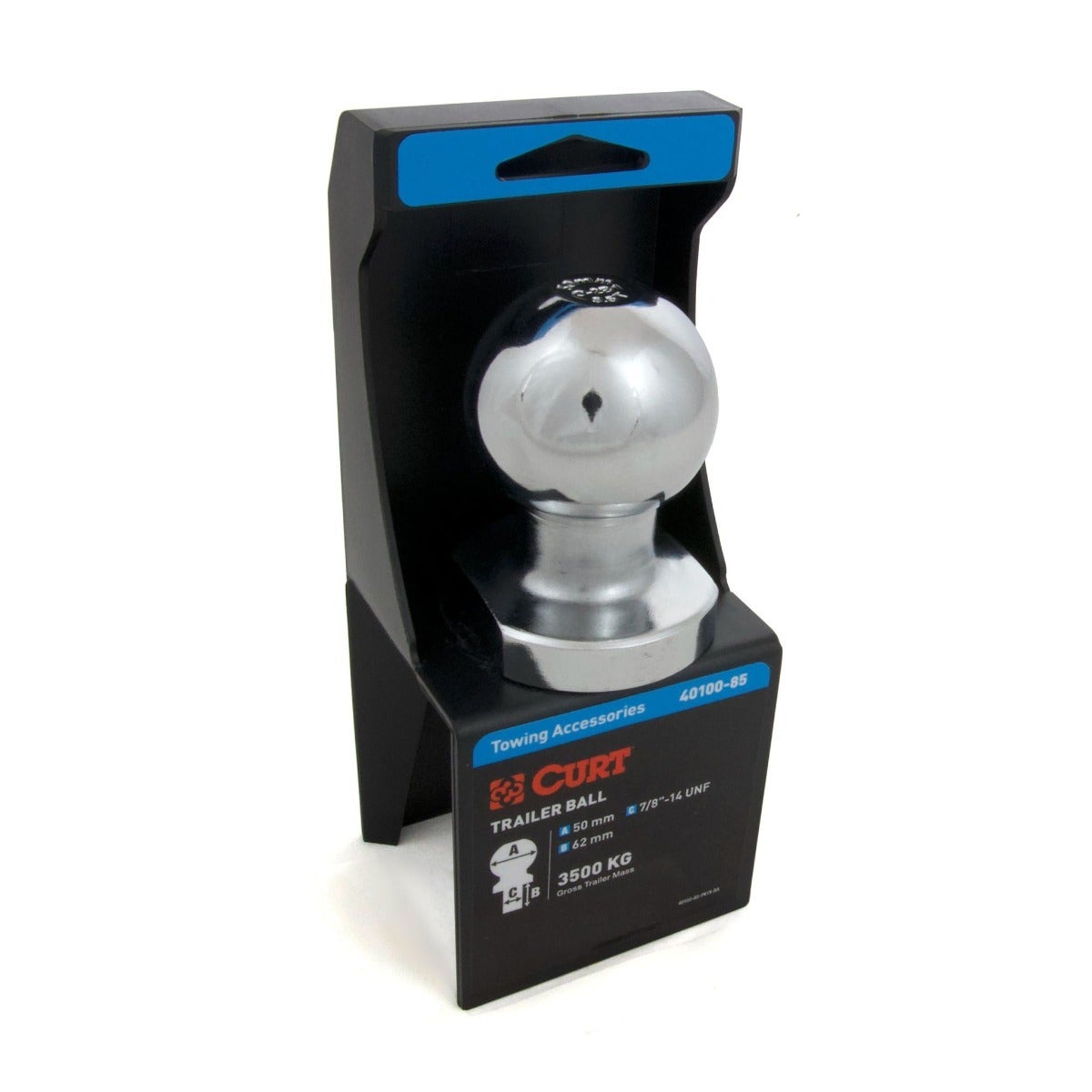 CURT 50mm x 7/8" Chrome Towball