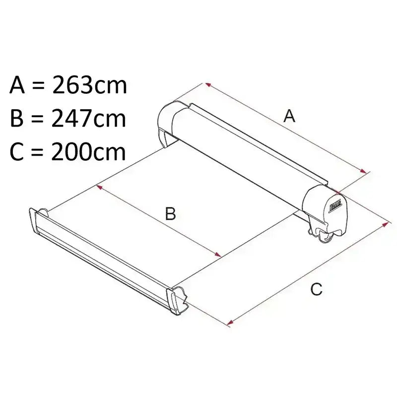 Fiamma F45 S 260 Royal Blue Awning