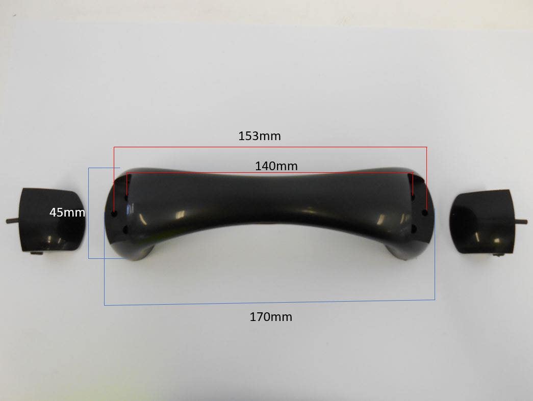 Black Plastic Grab Handle