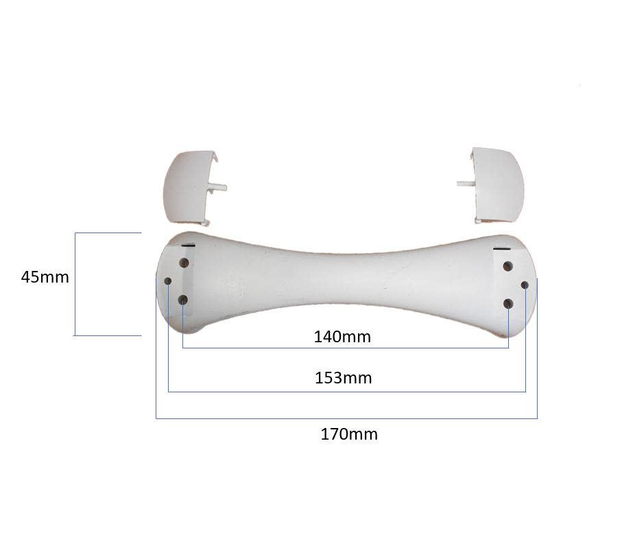 White Plastic Grab Handle