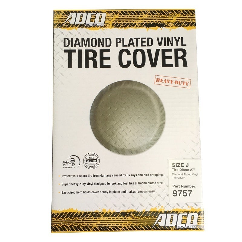 ADCO Tyre Cover Diamond Plate 27"