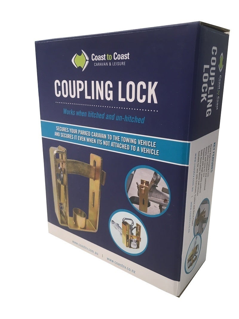 Dual Trailer Coupling Lock Heavy Duty - Inc. Padlock