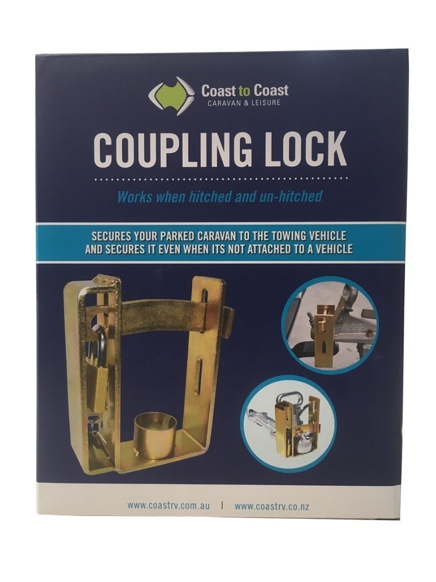 Dual Trailer Coupling Lock Heavy Duty - Inc. Padlock