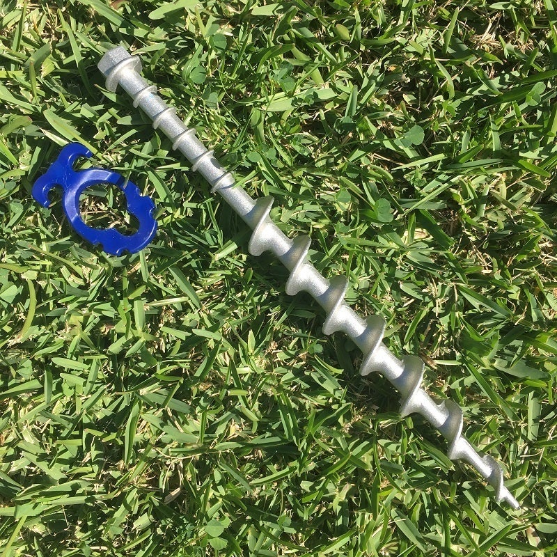 Large Alloy Screw In Peg with ABS Guyrope Holder Clip