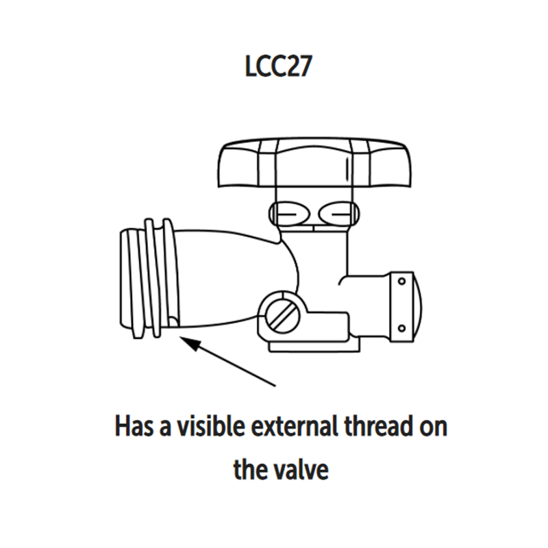 Single LCC27 Gas Cylinder Regulator Kit (LPG).