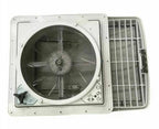 Maxxfan Deluxe - Smoke Rain Dome, T/Stat, Power Lift and Remote. 356x356mm