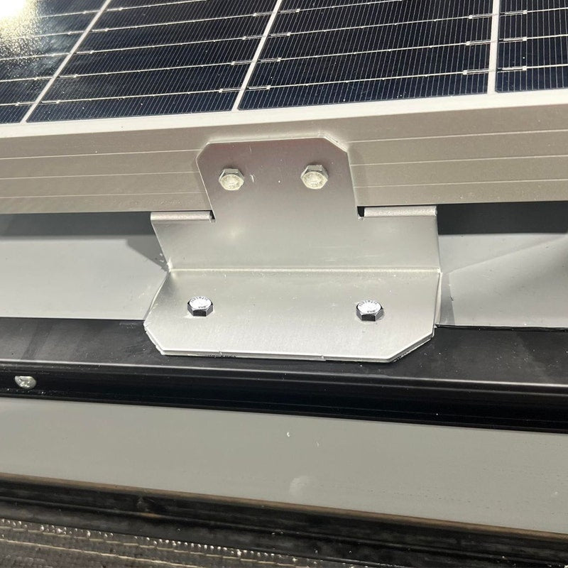 Sphere Solar Panel Mounting Bracket Kit - 4Pce Silver with M6 NUT/BOLTS