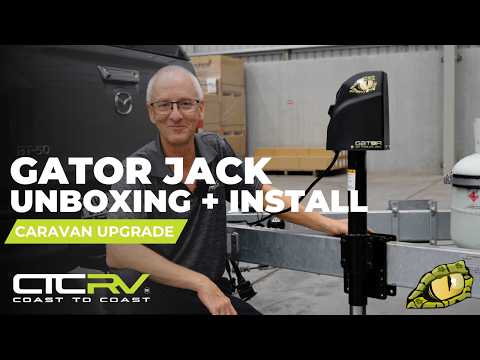 COAST RV GATOR 12V Trailer Jack with Clamp | 1800KG Cap | 355mm Lift