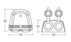 ACCESSORY SOCKET WHITE SURFACE MOUNT TWIN SOCKETS