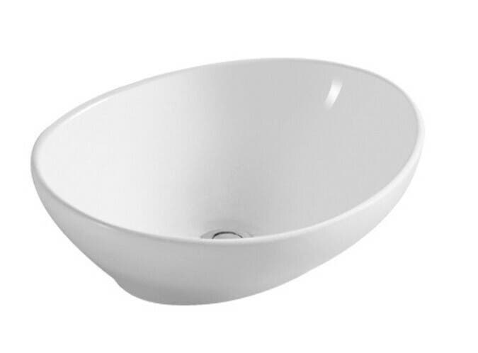 White Oval Ceramic Bathroom Basin