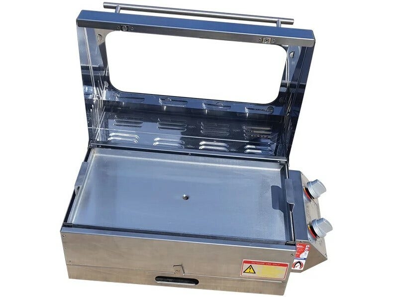Sizzler Deluxe 2.0 Steel BBQ with High Lid with Flame Failure