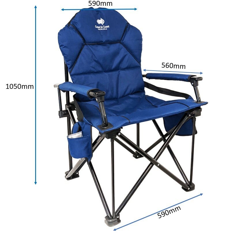 COAST BLUE PADDED HI-BACKED Chair - 120KG Rated