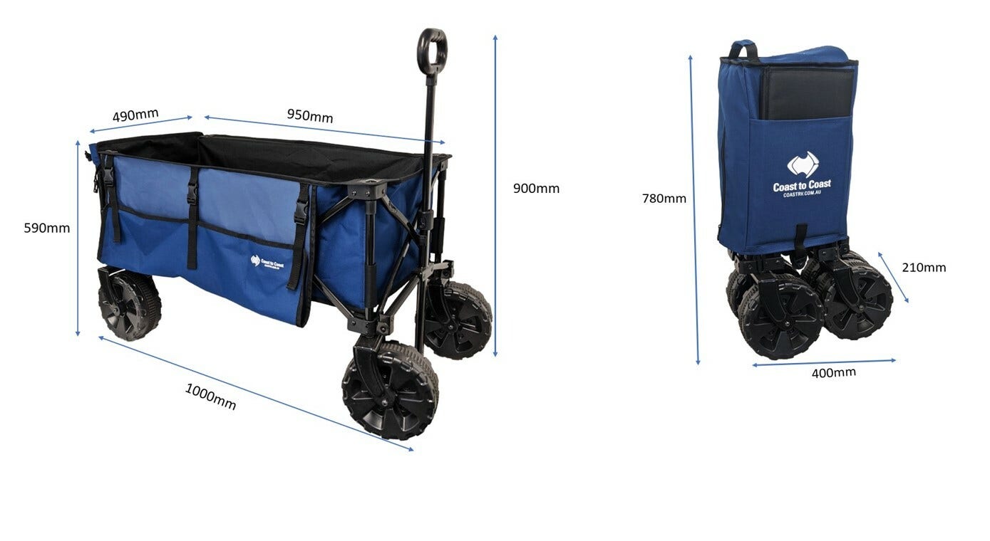COAST BLUE TAILGATE CAMP TROLLEY - 100KG Rate