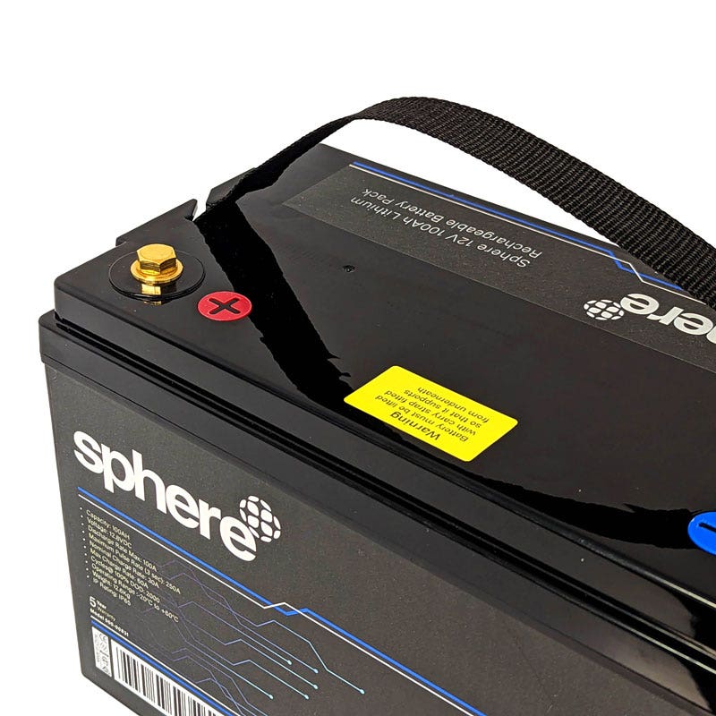 Sphere 12V 200AH Lithium Rechargeable Prismatic Battery