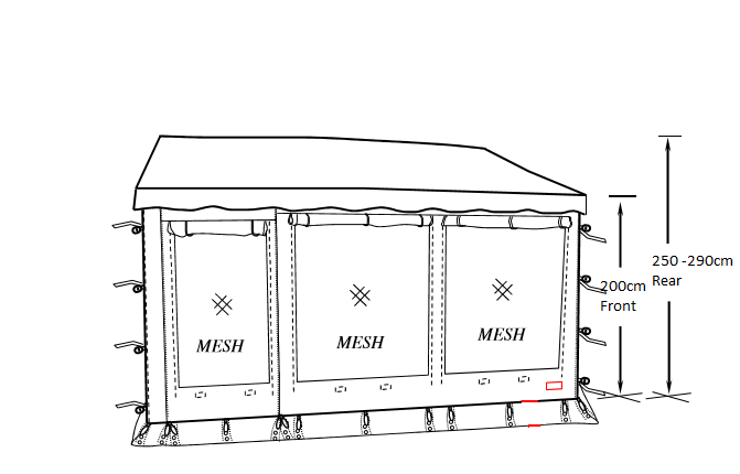 Coast Awning Wall Kits To Suit 12' Rollout Awning