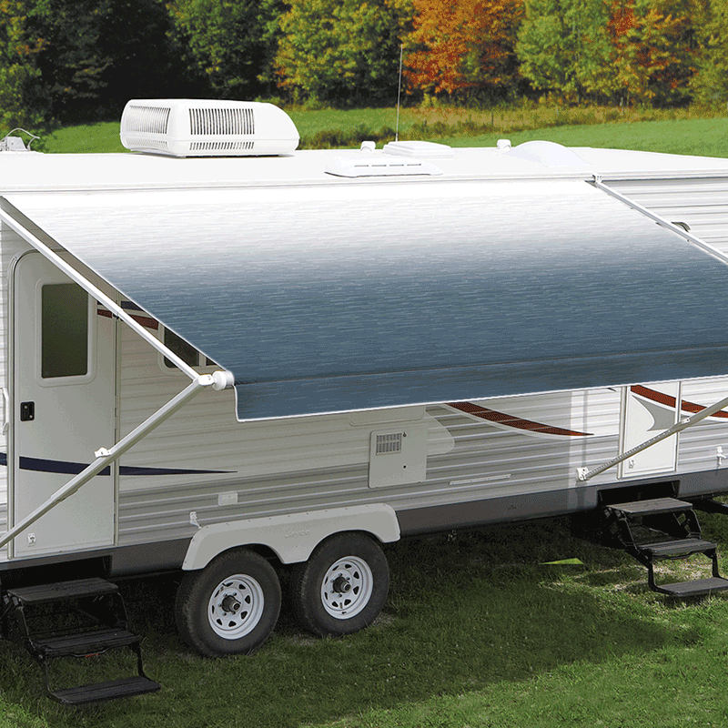 Carefree Blue Shale Fade Roll Out Awning (No Arms)