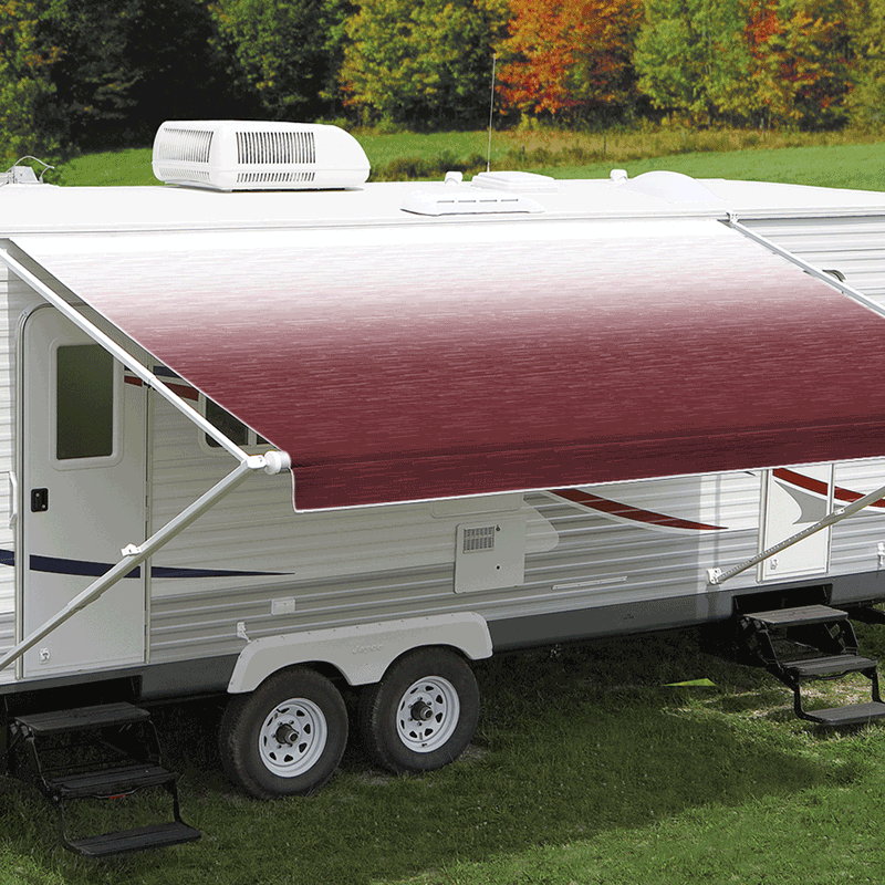 Carefree Burgundy Shale Fade Roll Out Awning (No Arms)