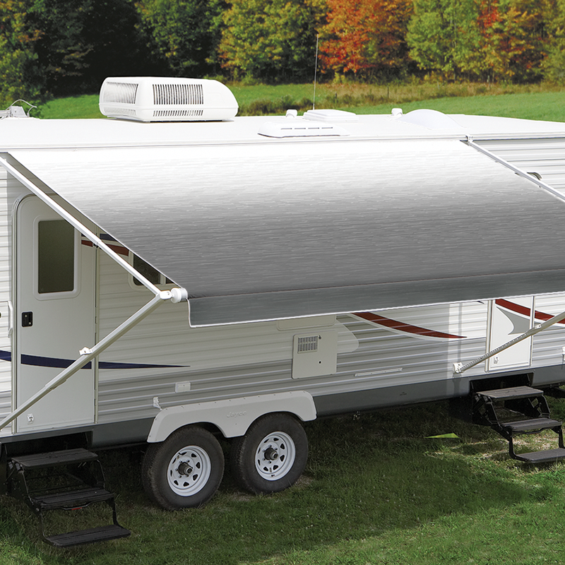 Carefree LED Silver Shale Fade Roll Out Awning (No Arms)