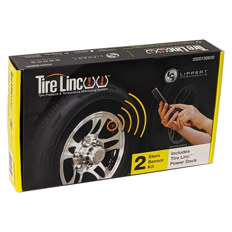 LCI Lippert TIRE LINC 2.0 AU Bluetooth TPMS Kit - 2 Sensors