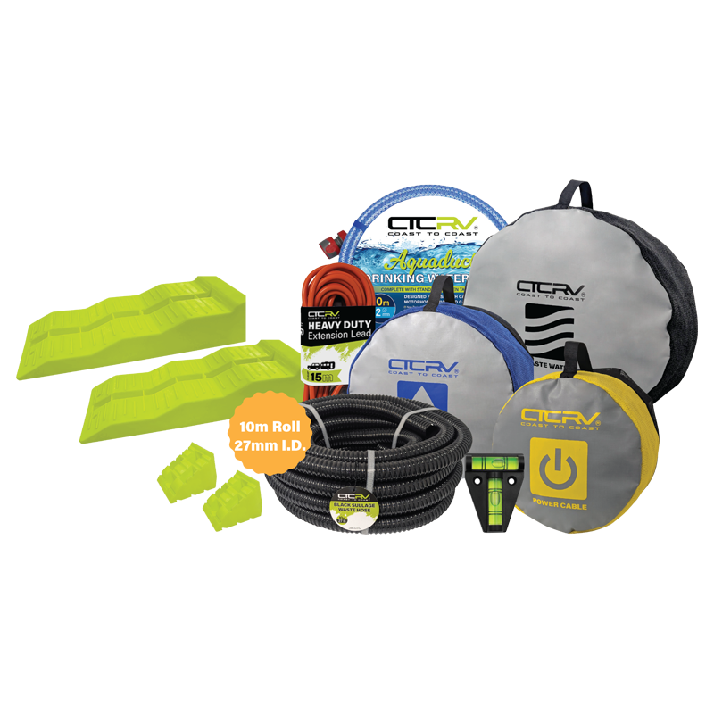 Coast to Coast RV Essentials Motorhome Starter Kit with 27 mm Waste Hose V2