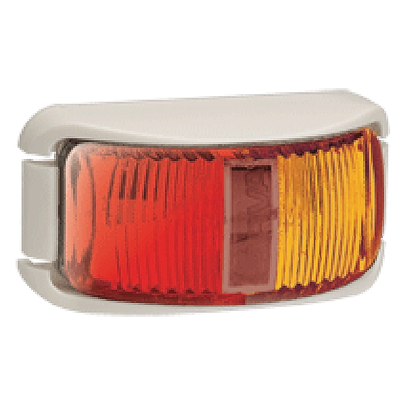 Narva L.E.D Side Lamp Red/Amber - White Base