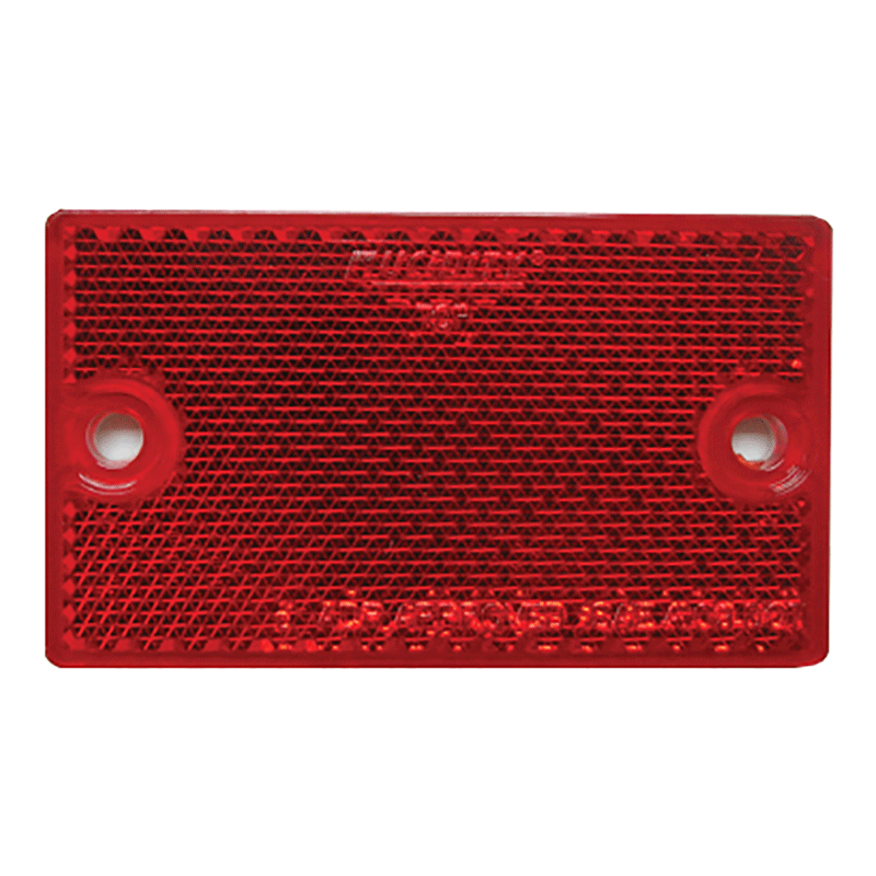 Coast Rectangular Screw Mount Reflector (Red)