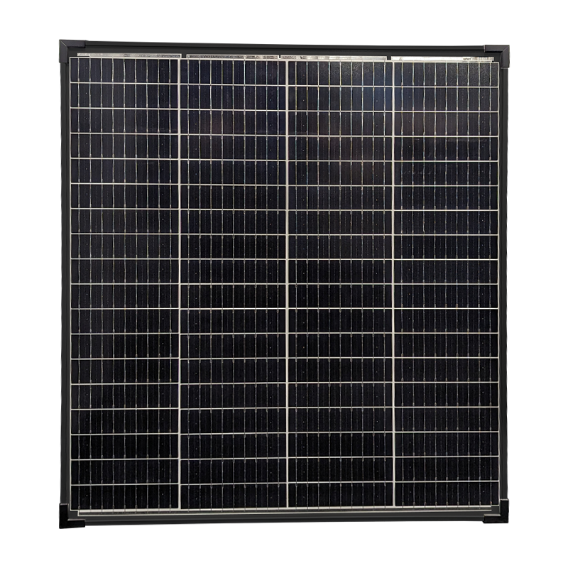 Sphere 100w Mono Crystalline Twin Cell BLACK Solar Panel. 670x780x35mm