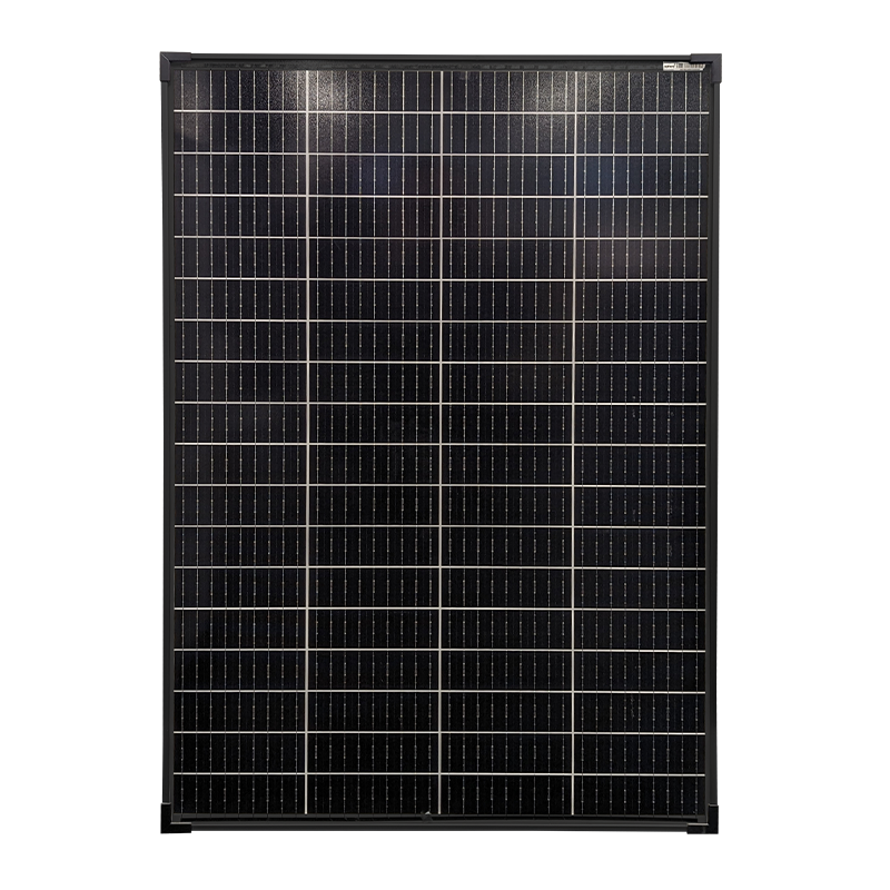 Sphere 130w Mono Crystalline Twin Cell BLACK Solar Panel. 670x1012x35mm