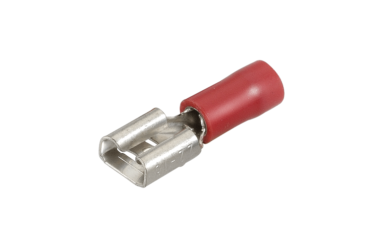 NARVA 6.3x0.8mm RED Female Blade TERMINAL t/s 2.5-3mm - 100 Per Box. 56134