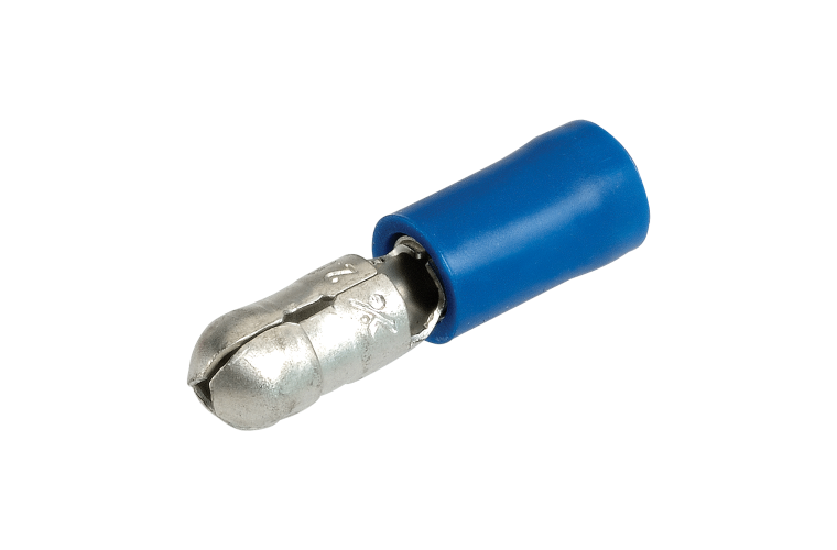 NARVA 5.0mm BLUE Male Bullet TERMINAL t/s 4mm - 100 Per Box. 56148
